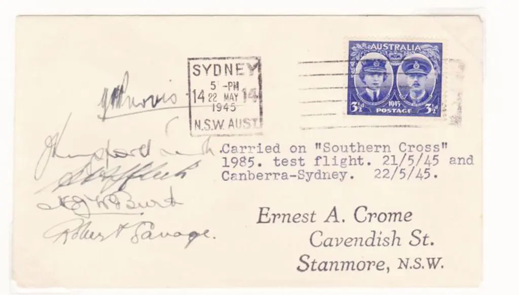 1945 (21st May) Canberra to Sydney "Southern ... Image 1++