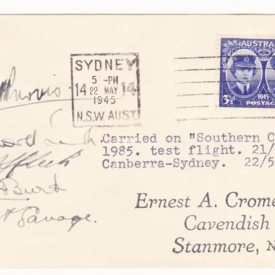 1945 (21st May) Canberra to Sydney "Southern ...