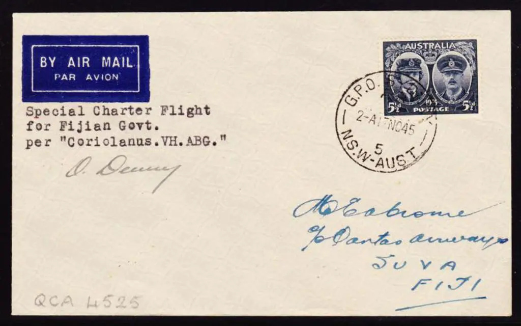 1945 (17th Nov) Australia to Fiji Qantas flying ... Image 1++