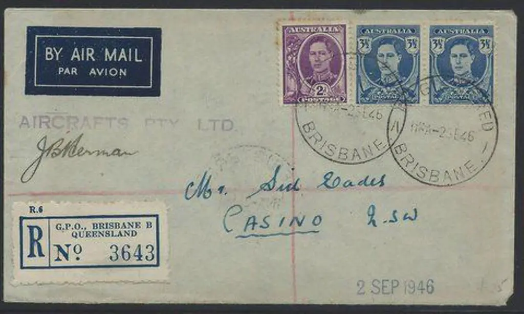 1946 (2nd Sept) Brisbane to Casino by Aircrafts ... Image 1++
