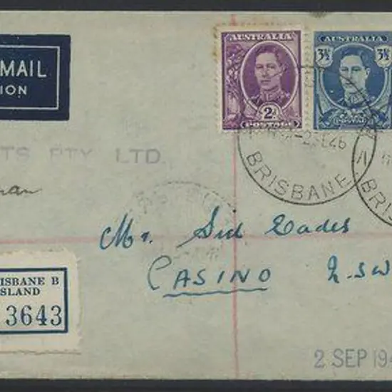 1946 (2nd Sept) Brisbane to Casino by Aircrafts ...