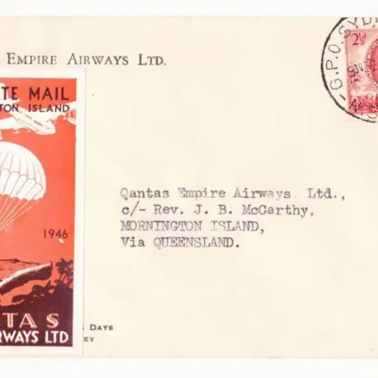 1946 (24th Dec) Sydney to Mornington Island Qantas ...