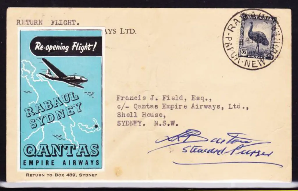 1947 (16th Jan) Rabaul to Sydney Qantas cover with ... Image 1++