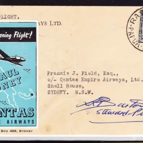 1947 (16th Jan) Rabaul to Sydney Qantas cover with ...