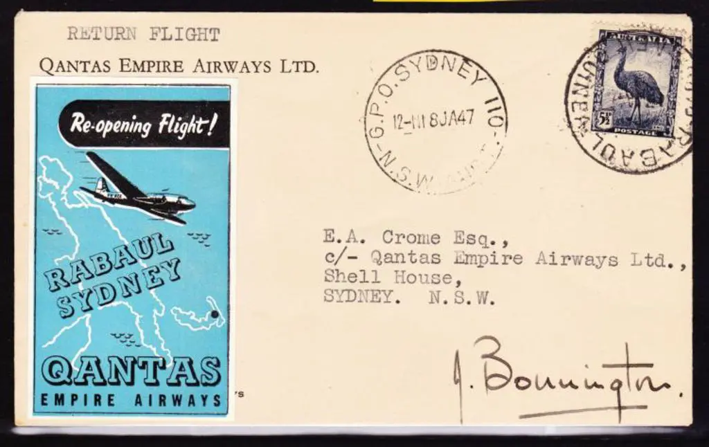 1947 (16th Jan) ditto with GPO Sydney arrival cds ... Image 1++