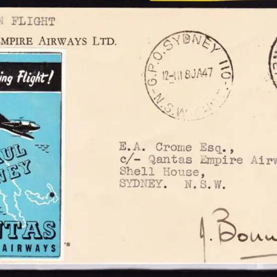 1947 (16th Jan) ditto with GPO Sydney arrival cds ...