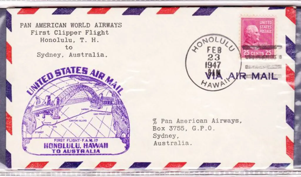 1947 (21st Feb & 8th Nov) First PanAm Clipper ... Image 1++