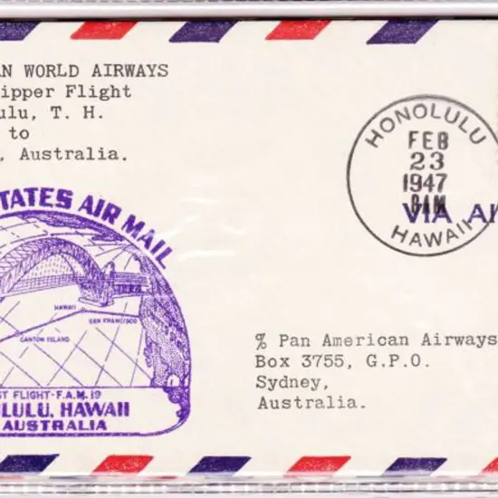 1947 (21st Feb & 8th Nov) First PanAm Clipper ...