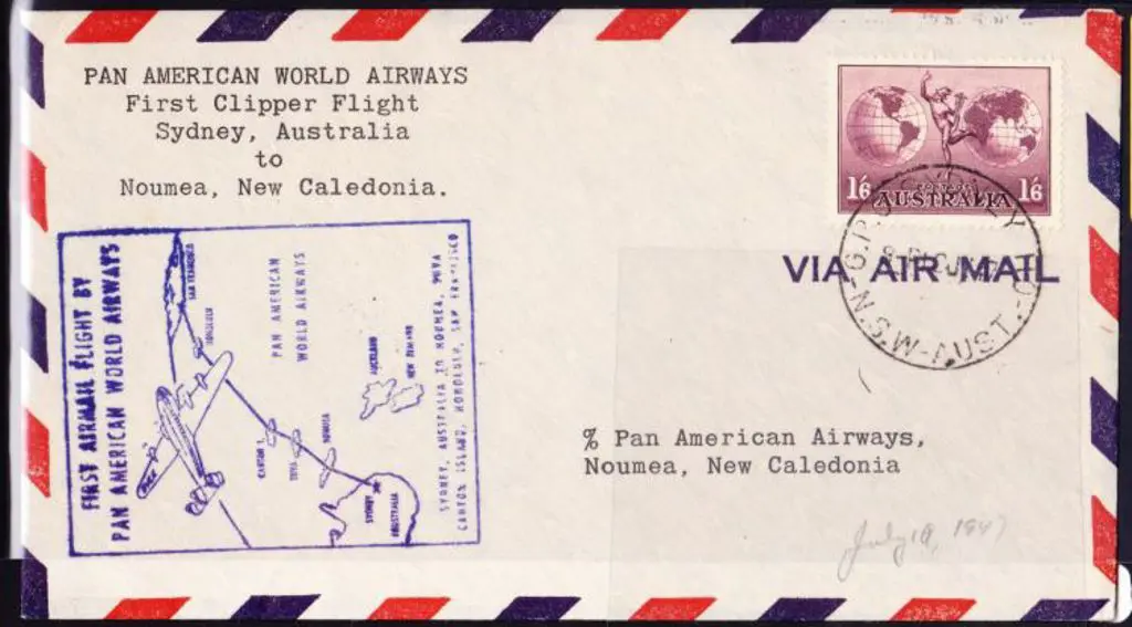 1947 (10th July) Australia to New Caledonia Pan Am ... Image 1++