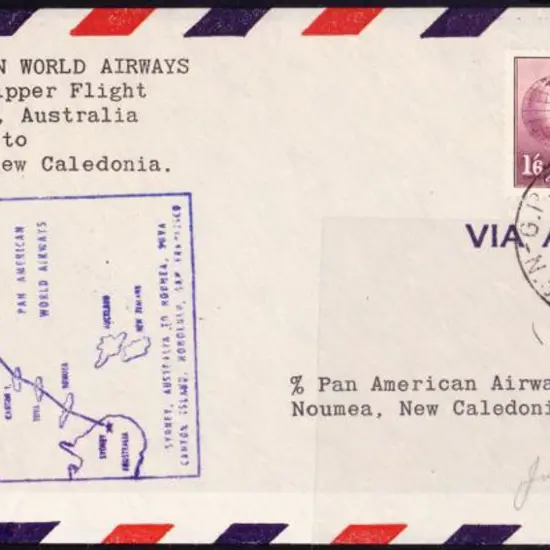 1947 (10th July) Australia to New Caledonia Pan Am ...