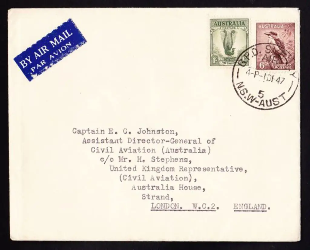 1947 (1st Dec) ditto but with 1/- lyrebird & 6d ... Image 1++