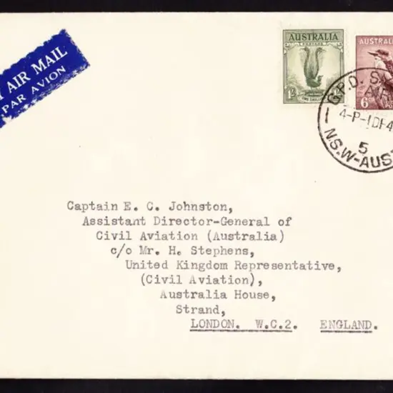 1947 (1st Dec) ditto but with 1/- lyrebird & 6d ...