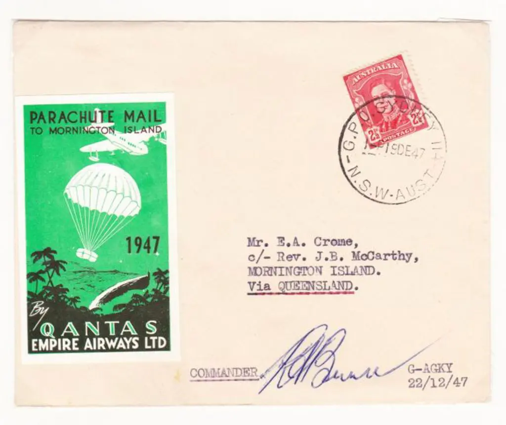 1947 (19th Dec) Sydney to Mornington Island Qantas ... Image 1++