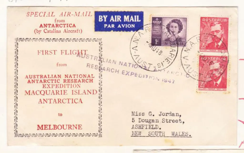 1948 (4th Aug) Macquarie Island to Australia RAAF ... Image 1++