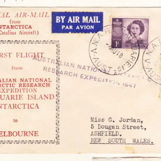 1948 (4th Aug) Macquarie Island to Australia RAAF ...