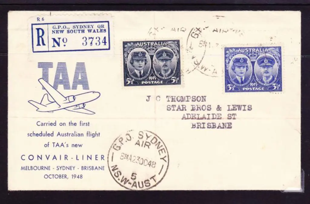 1948 (21st Oct) Sydney to Brisbane TAA ... Image 1++