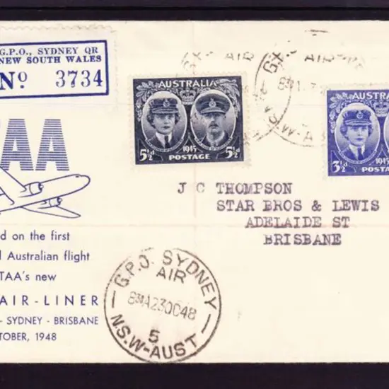 1948 (21st Oct) Sydney to Brisbane TAA ...