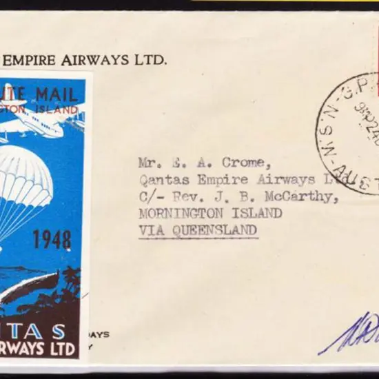 1948 (24th Dec) Sydney to Mornington Island Qantas ...