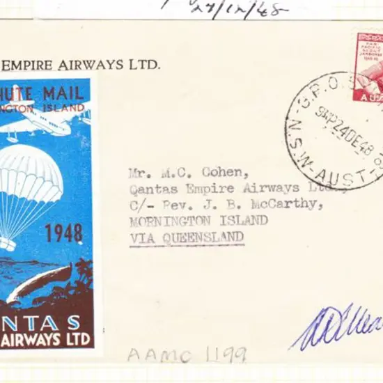 1948 (24th Dec) ditto but addressed to MC Cohen at ...