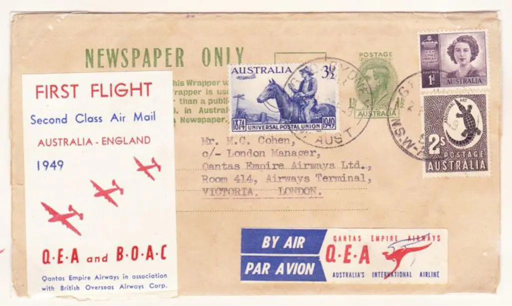 1949 (13th July) Canada to Australia & return by ... Image 1++