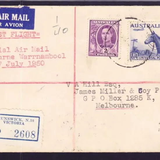 1950 (17th July) Melbourne to Warrnambool & return ...