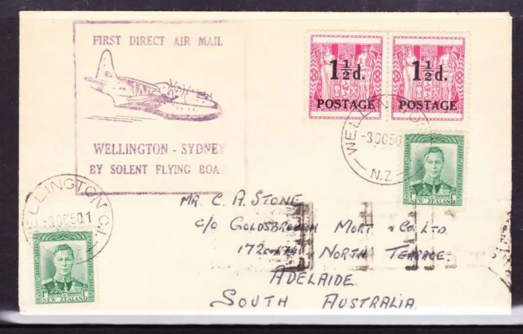 1950 (3rd Oct) Wellington to Sydney by TEAL Solent ... Image 1++