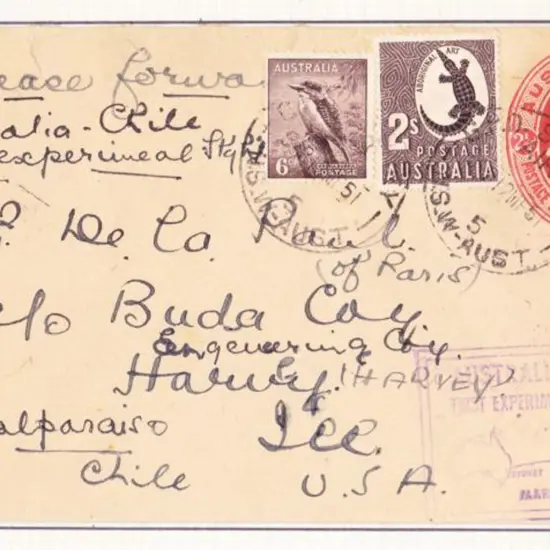1951 (14th March) Australia to Chile (Santiago) & ...