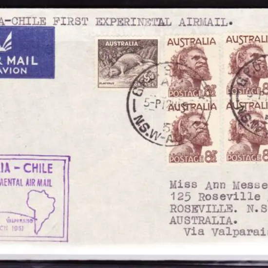 1951 (14th March) ditto but with 8½d Aboriginal x ...