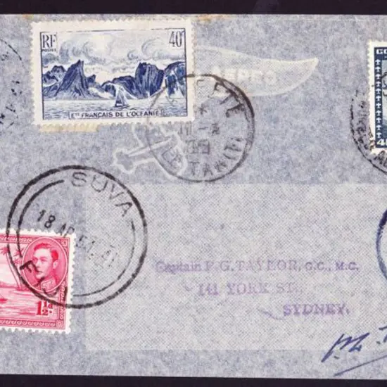 1951 (14th March) Chile to Australia via Fiji & ...