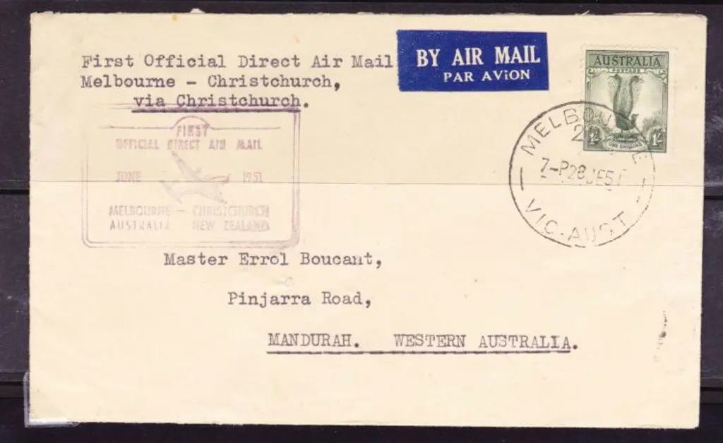 1951 (29th June) Melbourne to Christchurch & ... Image 1++