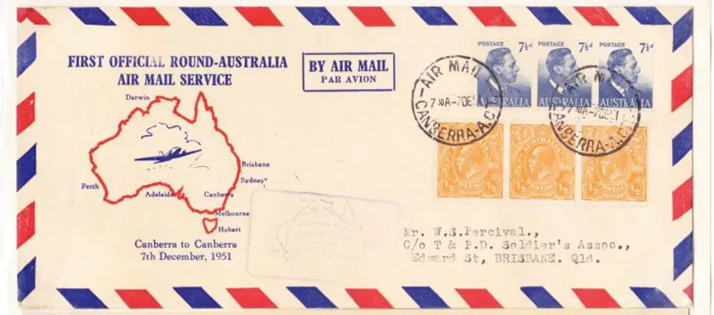 1951 (7th Dec) Canberra to Canberra First Official ... Image 1++