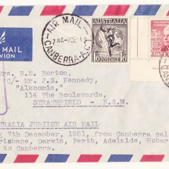1951 (7th Dec) ditto but with 1/6d Hermes & 3d ...