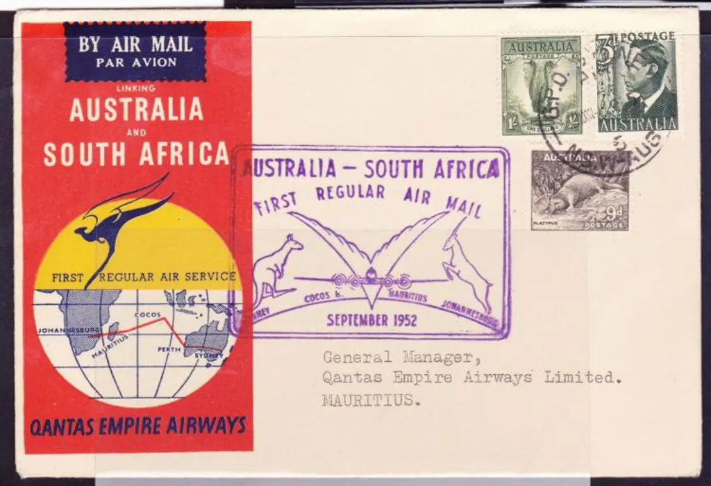 1952 (1st Sept) Australia to South Africa plus ... Image 1++