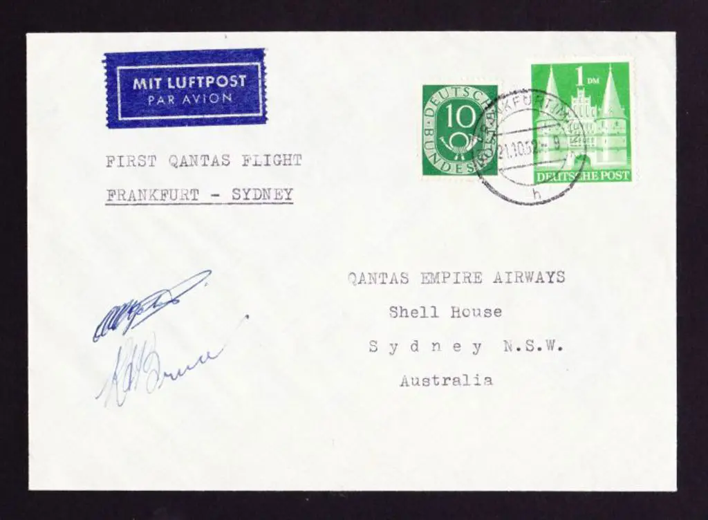 1952 (16th Oct) ditto but pilot signed by RA Bruce ... Image 1++