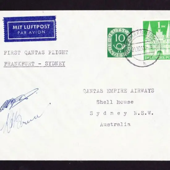 1952 (16th Oct) ditto but pilot signed by RA Bruce ...