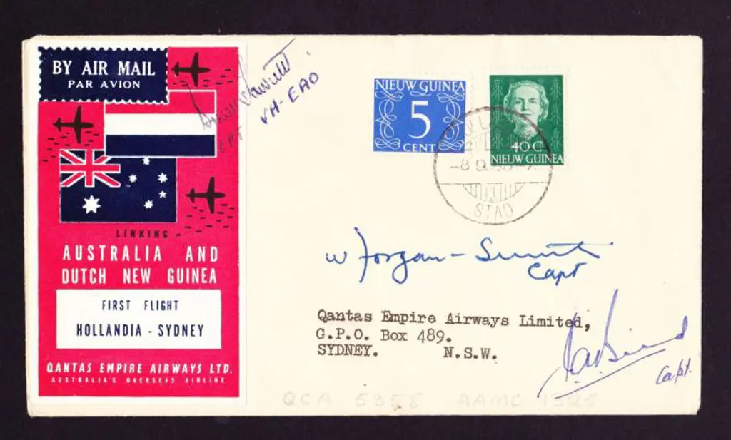 1953 (7th Sept) Hollandia Sydney to via Lae cover ... Image 1++
