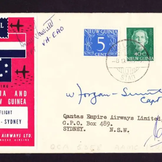 1953 (7th Sept) Hollandia Sydney to via Lae cover ...