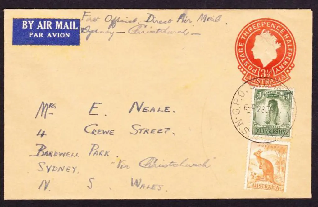 1954 (29th June) Sydney to Christchurch TEAL ... Image 1++