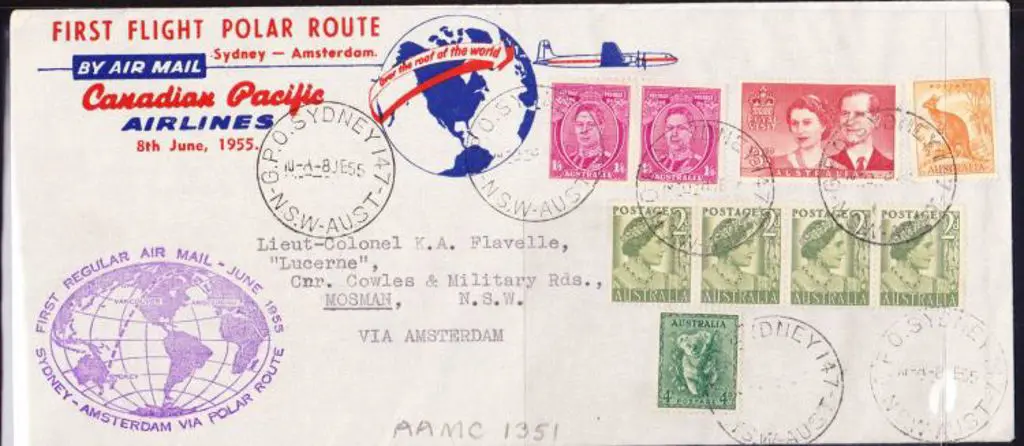 1955 (8th June) ditto with 1/4d KGVI pair, 2d QEII ... Image 1++