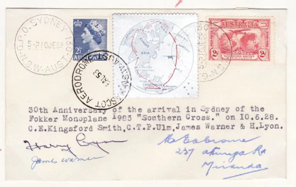 1958 (10th June) "Southern Cross" 30th Anniv EA ... Image 1++