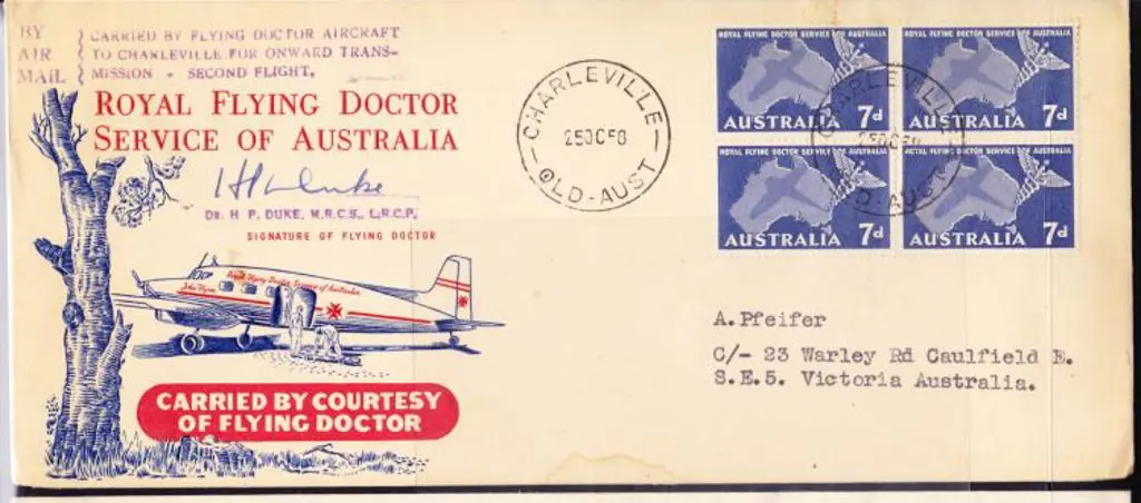 1957 (31st Dec) Royal Flying Doctor Service FDI ... Image 1++