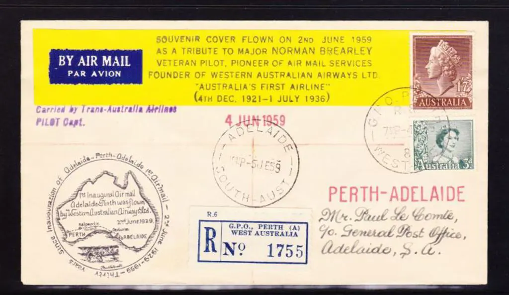 1959 (2nd June) Perth to Adelaide Service 30th ... Image 1++