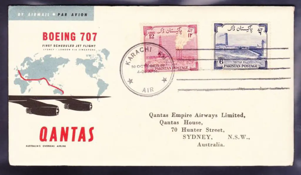1959 (July-Oct) Qantas Boeing 707 First Scheduled ... Image 1++