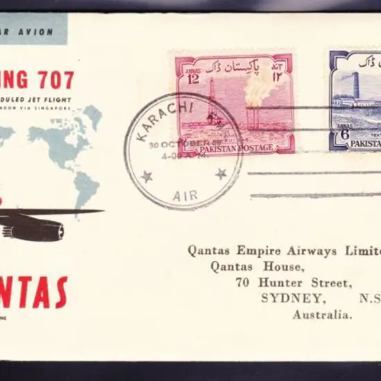1959 (July-Oct) Qantas Boeing 707 First Scheduled ...