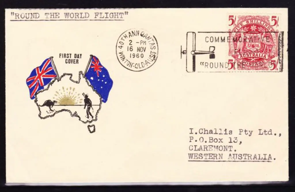 1960 (16th Nov) Qantas Round The World Flight ... Image 1++