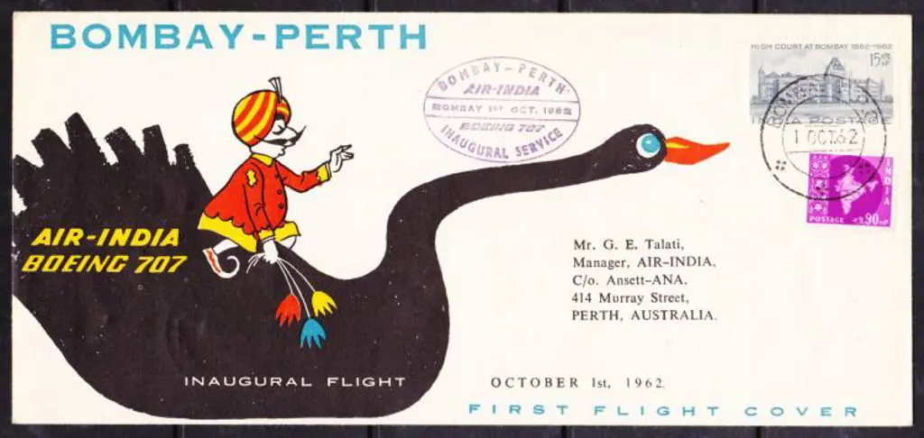 1962 (7th May & 3rd Oct) India to Australia & ... Image 1++