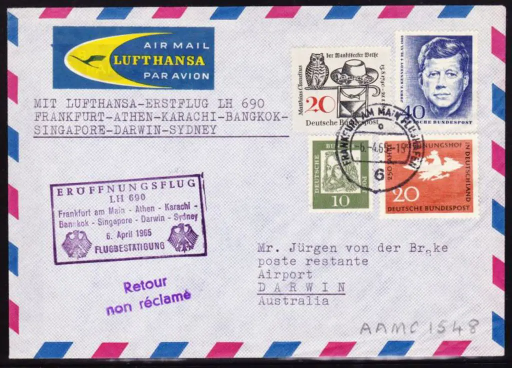 1965 (6th April) Germany to Australia by Lufthansa ... Image 1++
