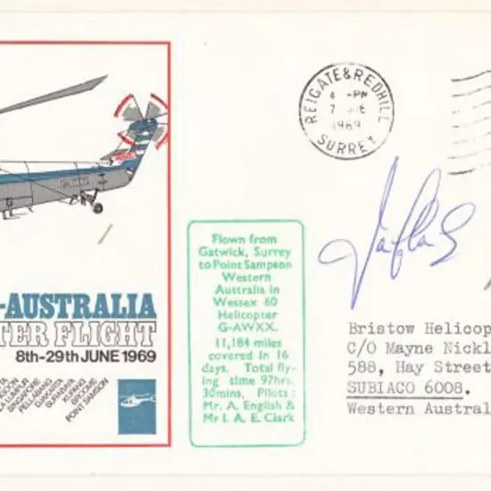 1969 (8th June) England to Australia first ...