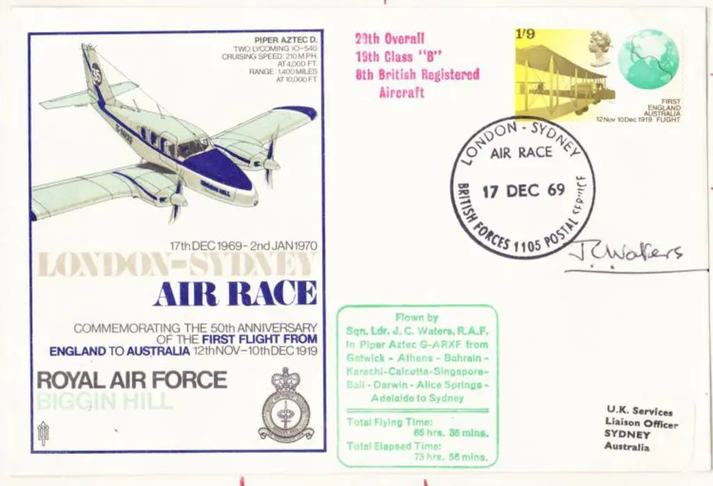 1969 (Dec) ditto but RAF entry flown by Sqn Ldr JC ... Image 1++