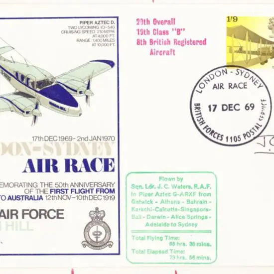 1969 (Dec) ditto but RAF entry flown by Sqn Ldr JC ...